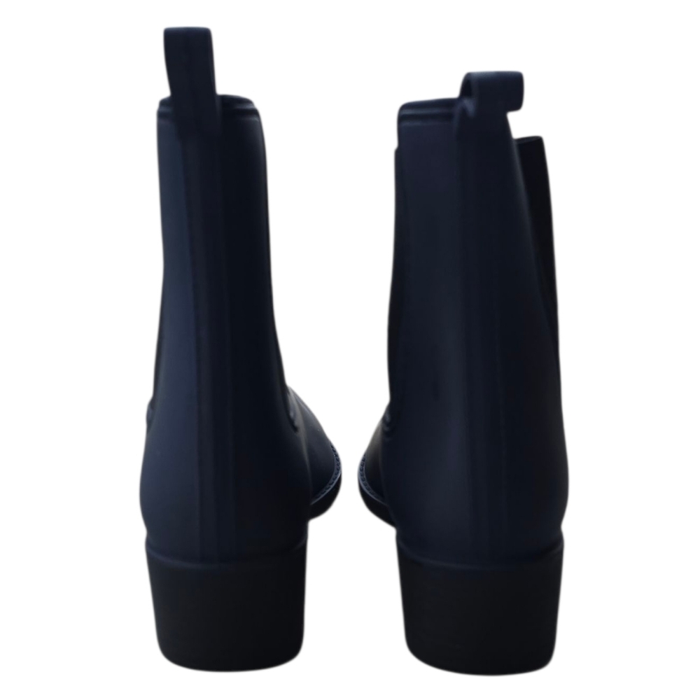 Jeffrey Campbell Stormy Matte Blue Rubber Short Rain Boot Size 8 - Picture 7 of 8